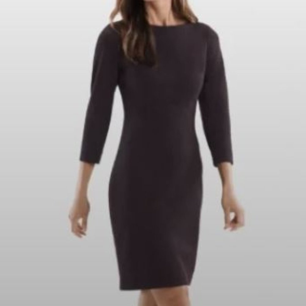 MM Lafleur Black/Maroon Angela Ponte Knit Dress Size 0